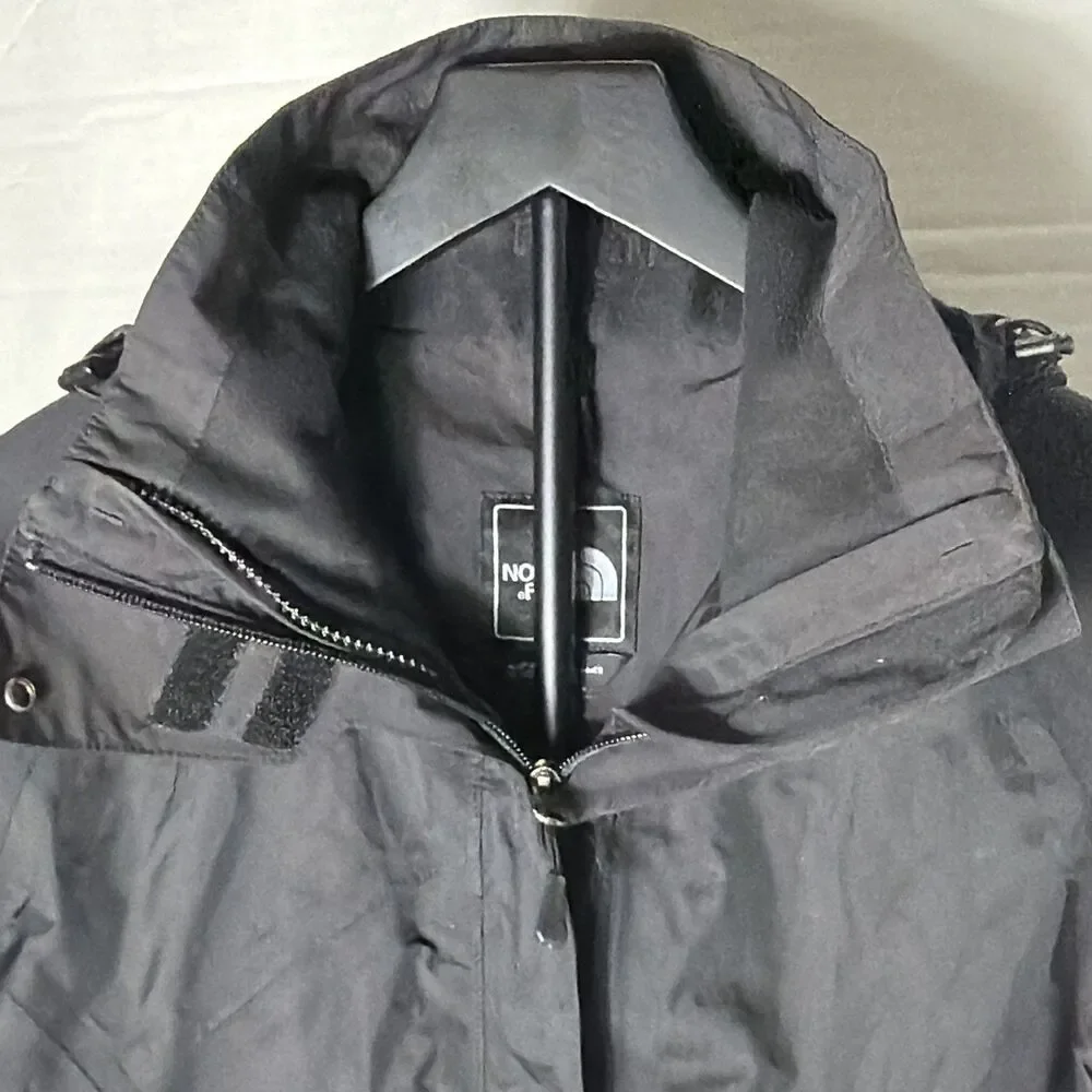 The North Face GORE-TEX Black Hooded Zip Rain Jacket Coat Size SP